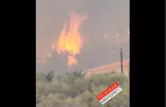  Incendiu puternic în insula Lesbos (Grecia). Turiştii şI localnicii au fost evacuaţi