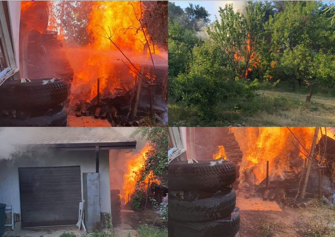  Încă un incendiu de vegetaţie uscată în judeţul Iaşi: sat Poeni, comuna Schitu Duca