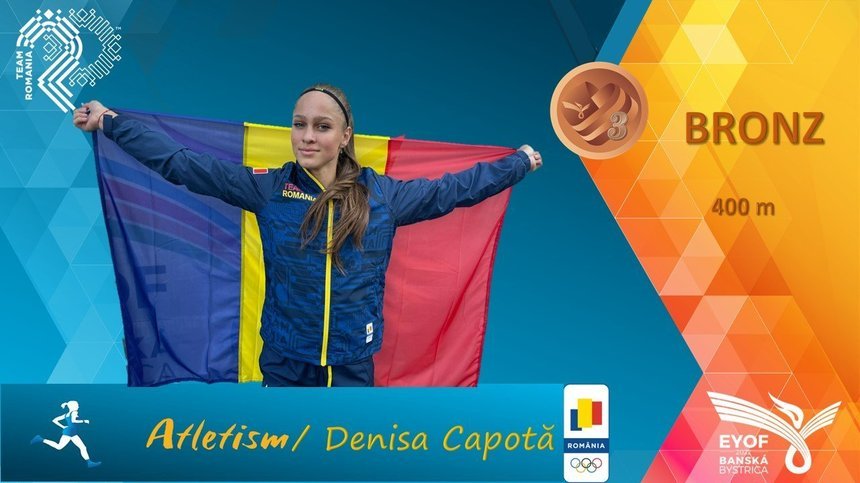  Denisa Capotă recompensată cu medalie de bronz la atletism, la FOTE