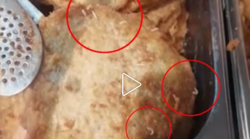  VIDEO Burgeri pe care colcăie viermi în vitrină la o shaormerie din Capitală