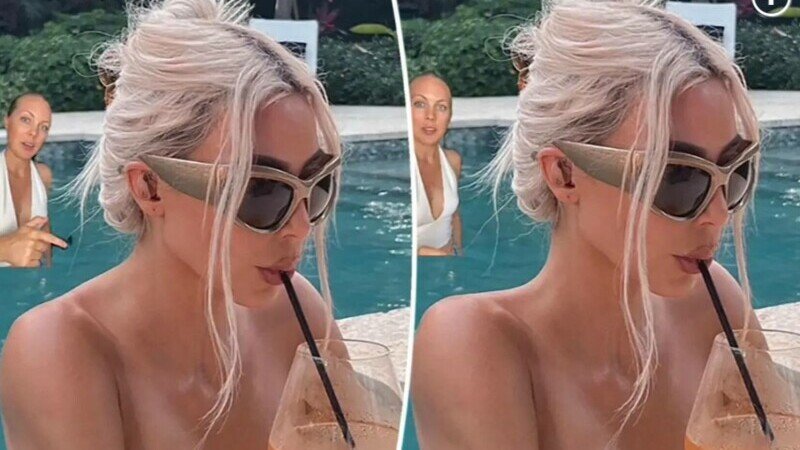  Kim Kardashian a gafat din nou. Și-a subțiat gâtul și umerii în cea mai recentă poză în Photoshop. FOTO