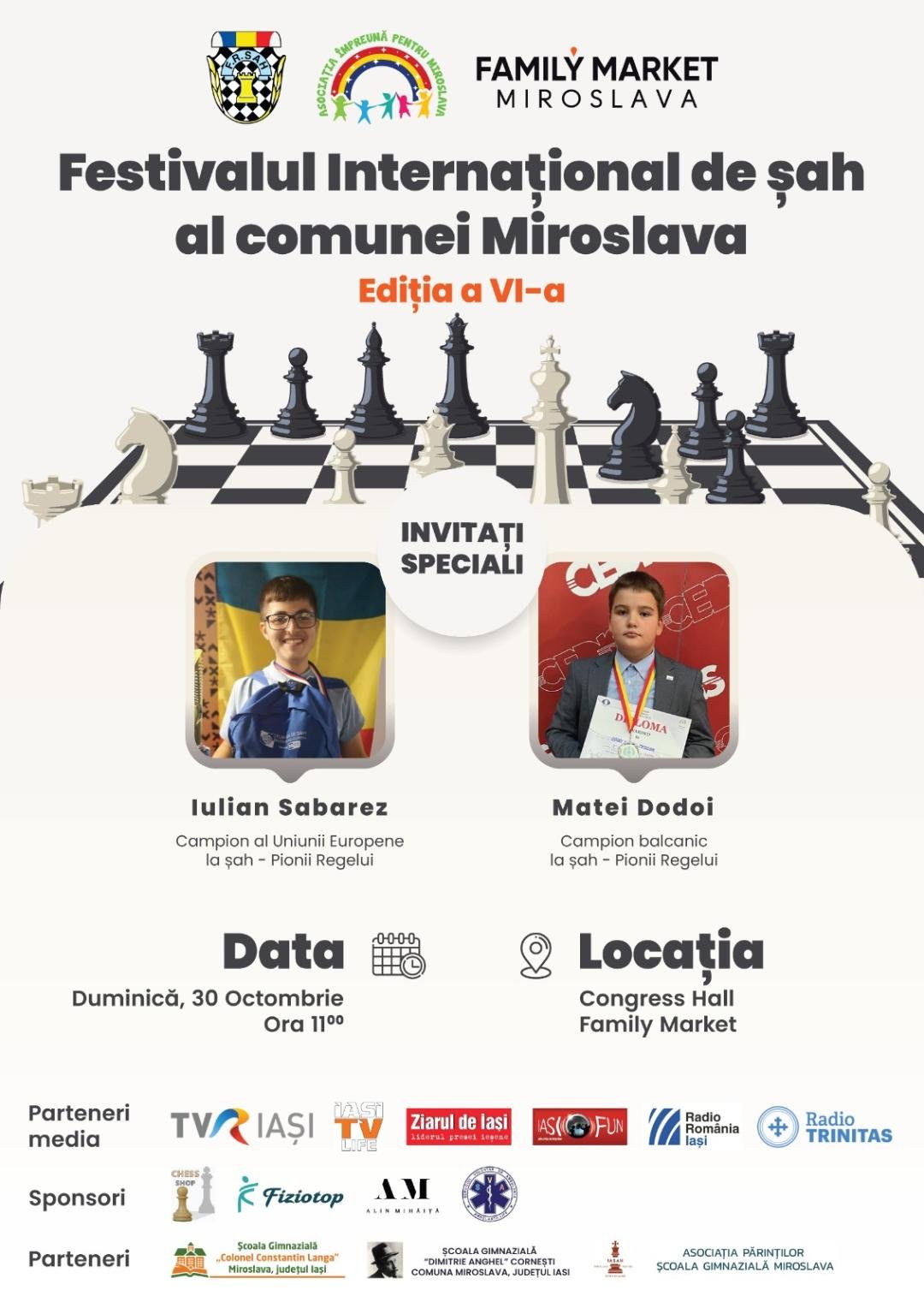  Festivalul Internațional de șah al comunei Miroslava, ediția  a VI-a, 2022