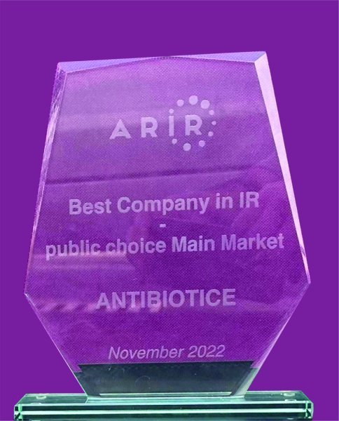  Antibiotice Iași, cea mai bună companie în comunicarea cu Investitorii, în 2022