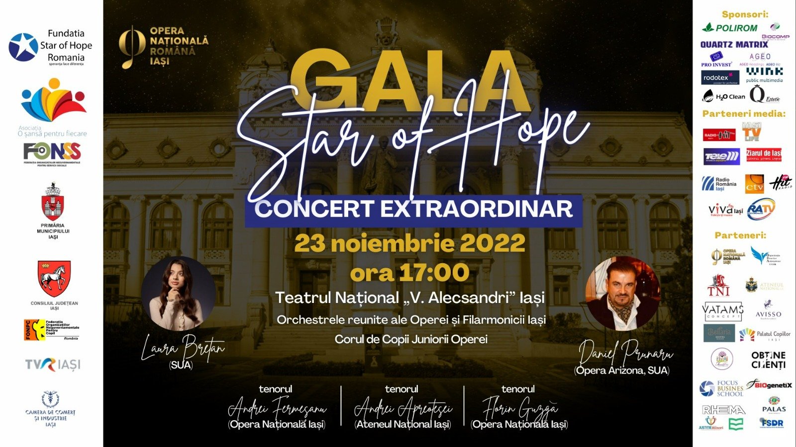  Invitaţi de peste Ocean la Gala de caritate Star of Hope
