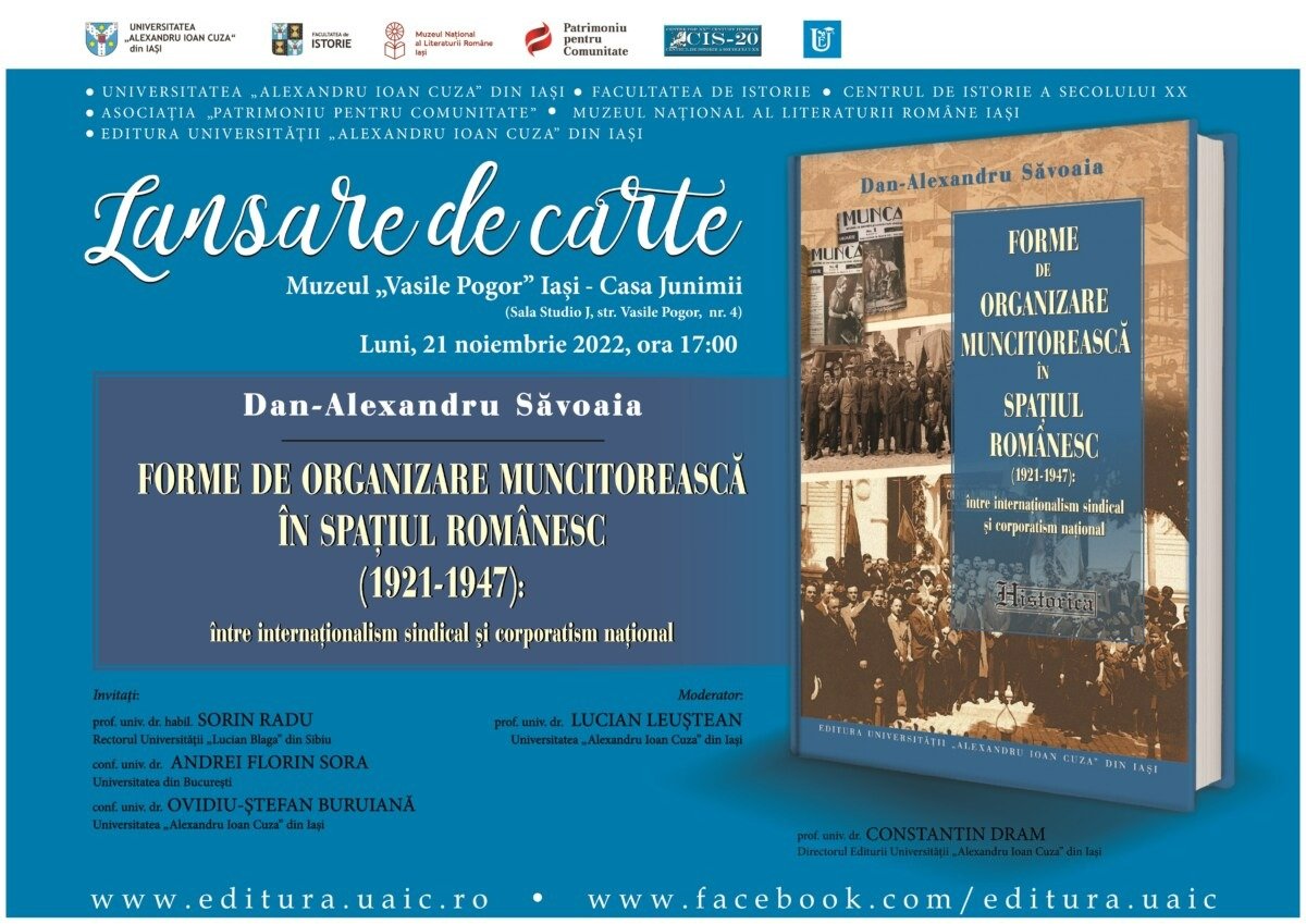  Eveniment la Muzeul Pogor: lansare de carte despre formele de organizare muncitorească în perioada interbelică