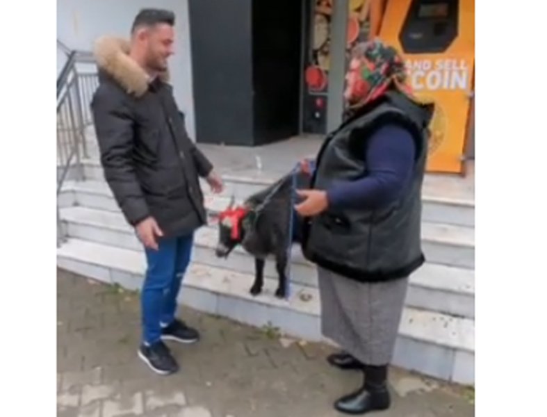  VIDEO O băbuță a încercat să vândă o capră pe un bitcoin, în centrul Focșaniului