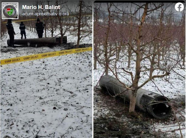  O rachetă a căzut într-o livadă din Republica Moldova, în apropierea graniţei cu Ucraina