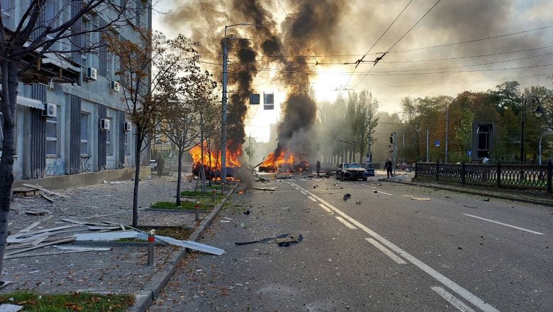  Rușii cotropitori au bombardat Kievul în noaptea dintre ani