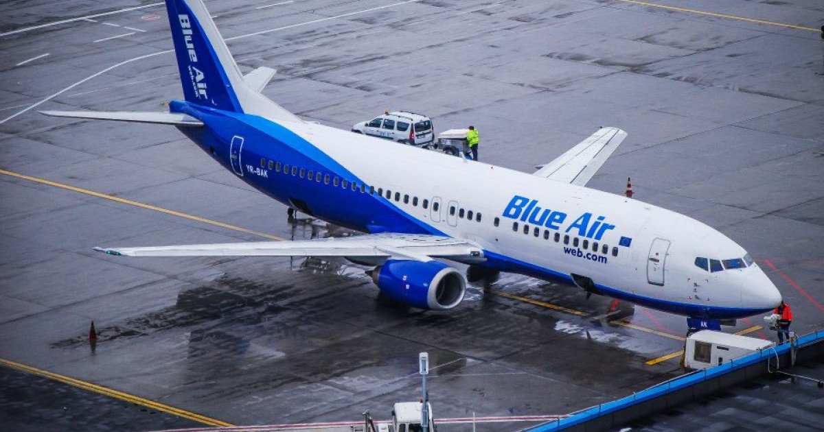  Compania Blue Air figurează în evidenţe cu datorii de peste 400 milioane lei. Fiscul a pus sechestru pe 6 aeronave