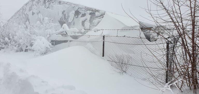  VIDEO Viscolul a făcut prăpăd în Buzău! Case îngropate de zăpadă, arc electric între firele de la stâlp