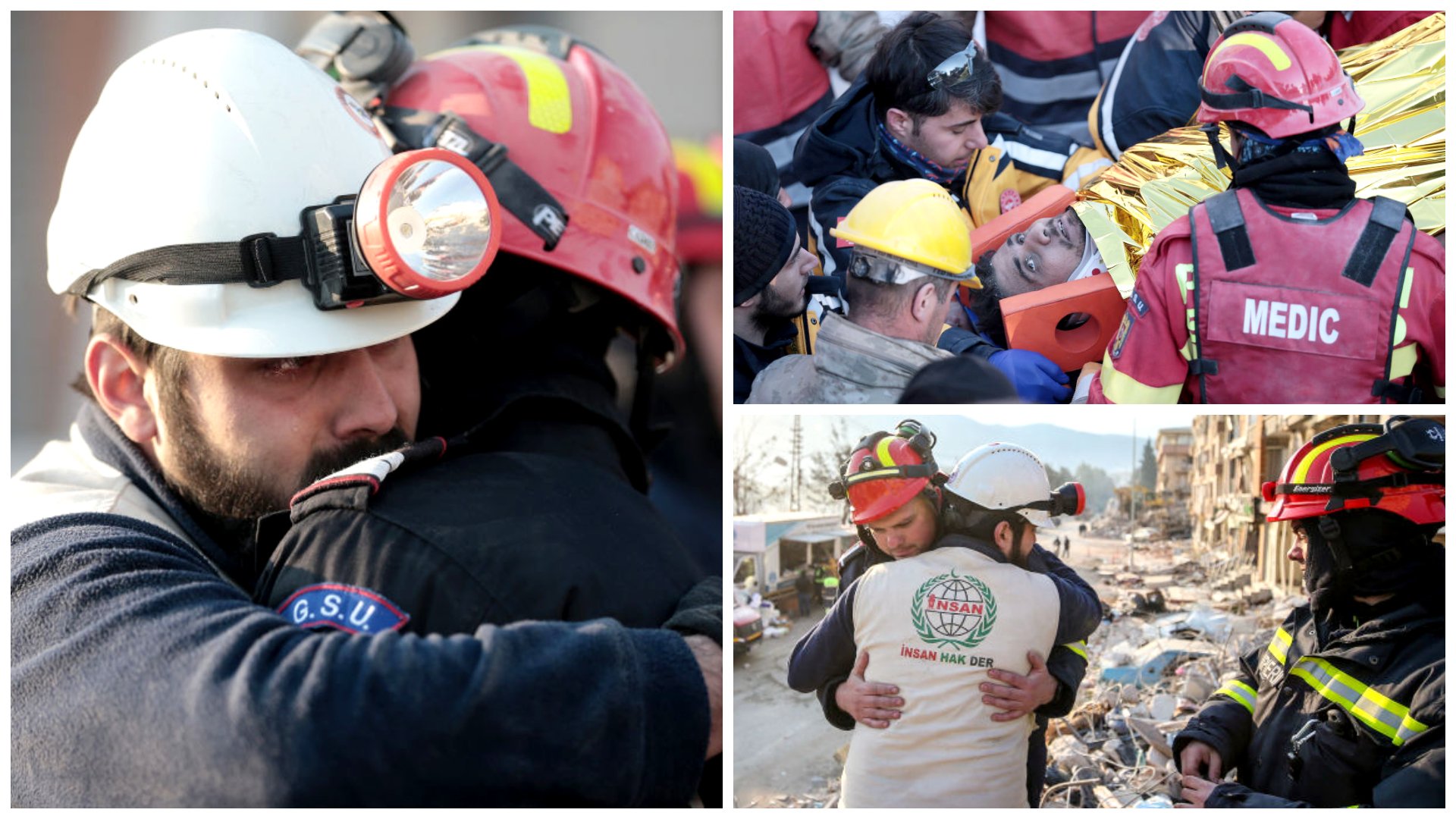  FOTO Turcia: Salvatorii români au scos un tânăr de sub dărâmături, la 149 de ore după cutremure