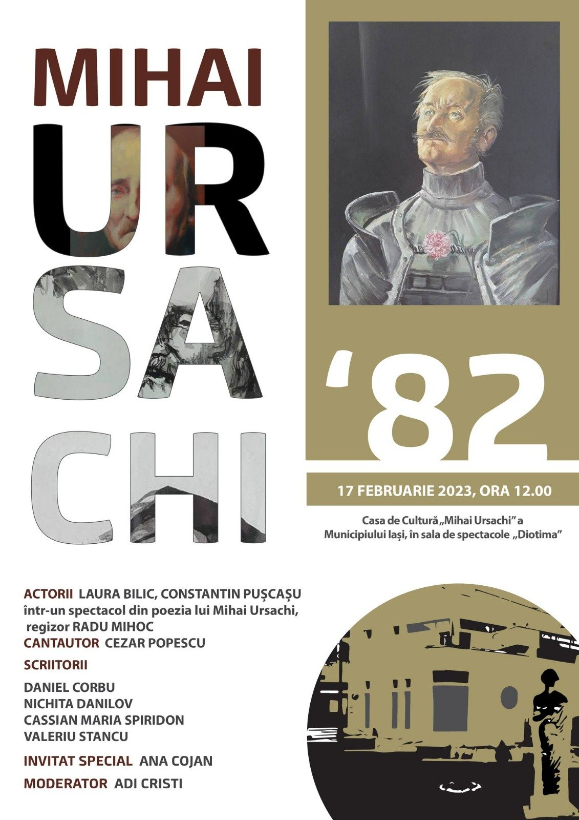  Eveniment cultural în memoria poetului Mihai Ursachi, mâine, în Copou