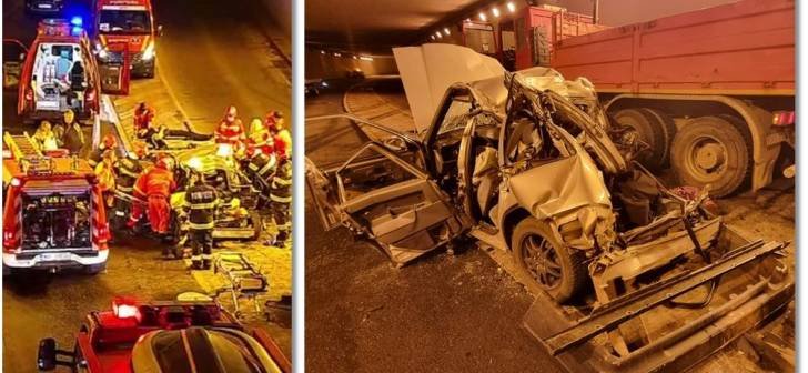  VIDEO ce a mai rămas din mașina implicată în accidentul de la Timișoara terminat cu doi tineri morți