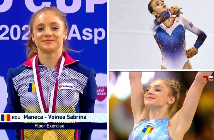  VIDEO Gimnastica feminină românească, reînviată de fiica unei foste mari campioane. Aur la sol și bârnă pentru Sabrina Voinea, Cupa mondială