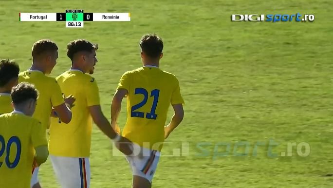  U20: România, egala Portugaliei. Gol superb marcat de un jucător de la Poli Iaşi – VIDEO