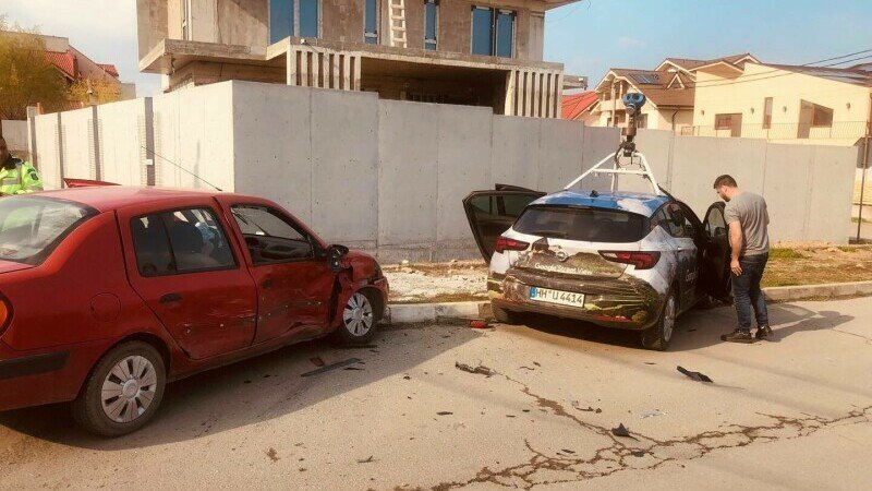  Mașină Google Street View,  implicată într-un accident în Ovidiu, Constanța