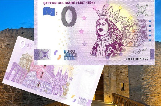 Bancnotă euro suvenir dedicată voievodului Ştefan cel Mare