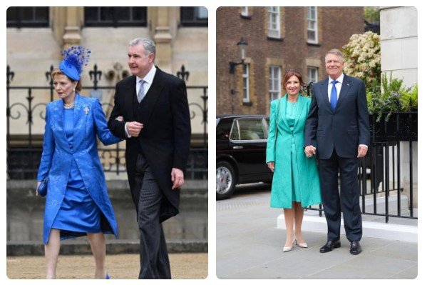  Ţinutele purtate de Carmen Iohannis şi de către Majestatea Sa Margareta la Londra, create de casa de modă Irina Schrotter