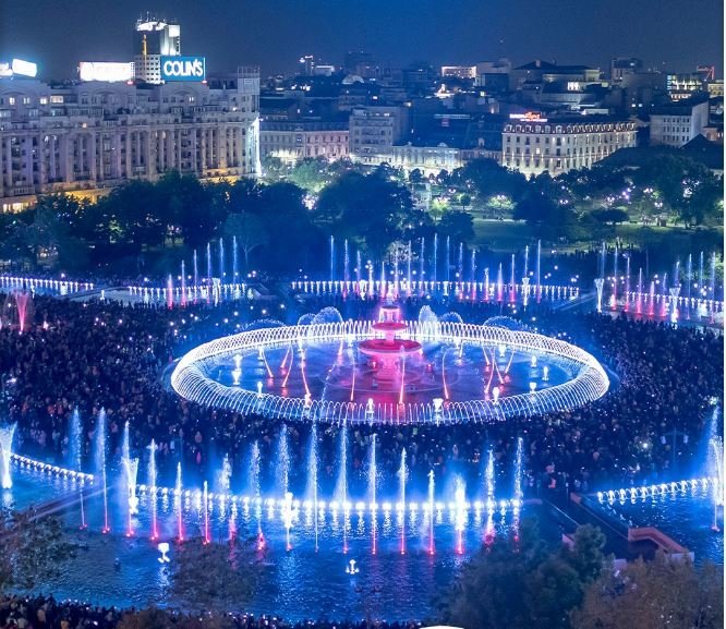 VIDEO A început ”Simfonia apelor” în București. Joc spectaculos de ape și lumini