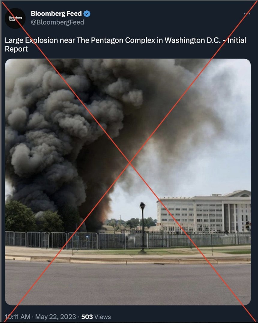  O imagine falsă cu o explozie la Pentagon a provocat prăbuşirea pieţelor bursiere