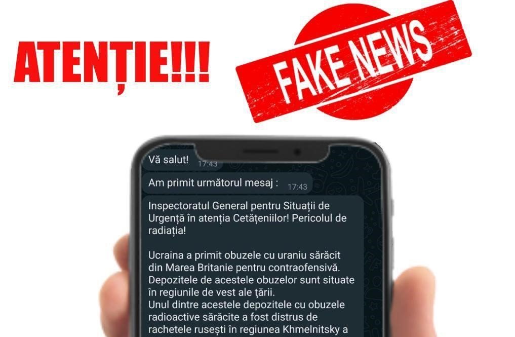  IGSU dezminte un fake news: Nu ne aparţine mesajul care circulă pe WhatsApp