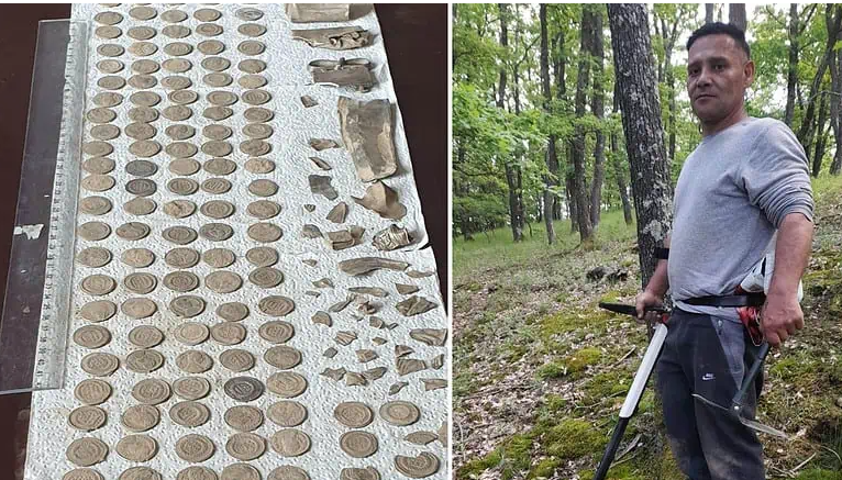  Un sibian a găsit o comoară îngropată la Podul Dracului. Monedele au peste 1600 de ani vechime
