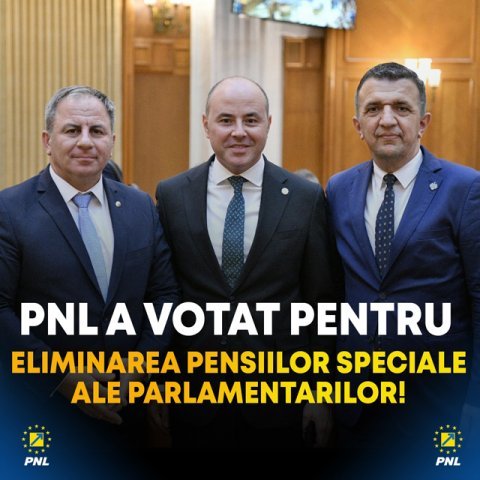  Parlamentarii PNL Iași au votat pentru eliminarea pensiilor speciale! (P)