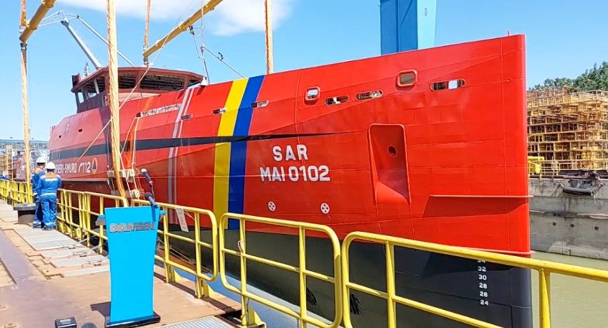  VIDEO În premieră, România are o navă multirol de căutare, salvare și de intervenție la incendiu pe mare. A fost construită la Galați