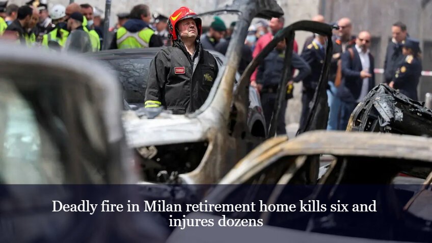  Incendiu la un azil de bătrâni din Milano. Cel puțin șase morți și zeci de răniți