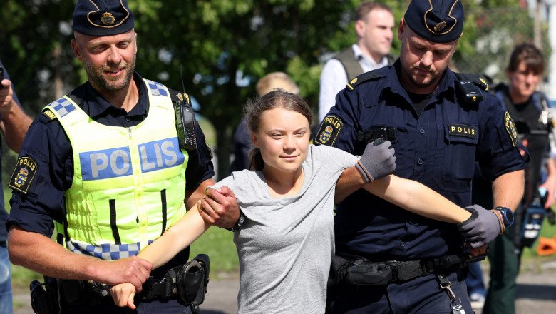  Activista ecologistă Greta Thunberg, arestată în portul Malmoe