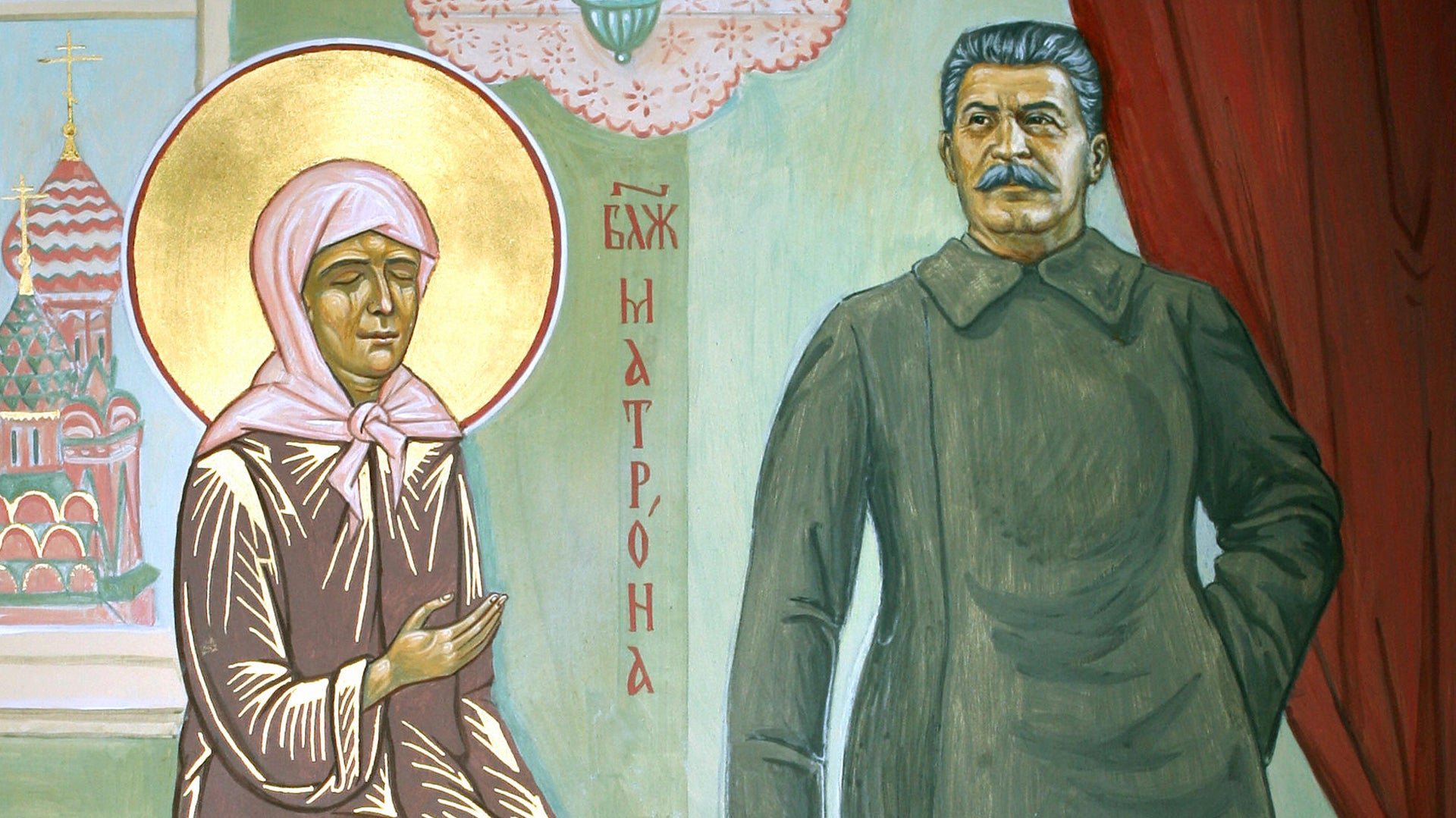  Preoţi ruşi îl binecuvântează pe Stalin, dictatorul care a distrus mii de biserici