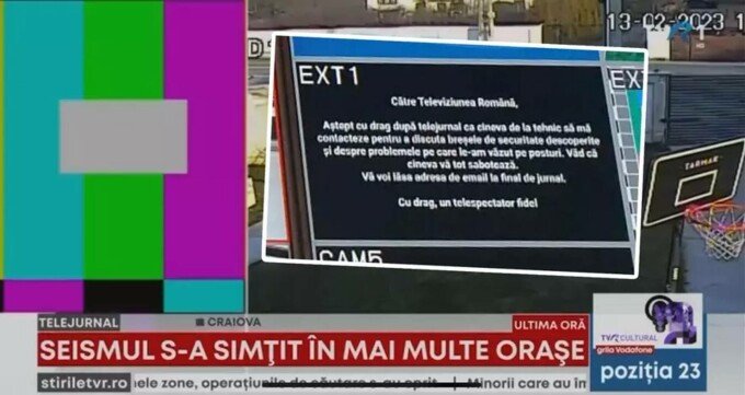  Hacker din Prahova săltat de DIICOT după ce a spart platforma TVR și a transmis un mesaj în timpul jurnalului. Ce spunea