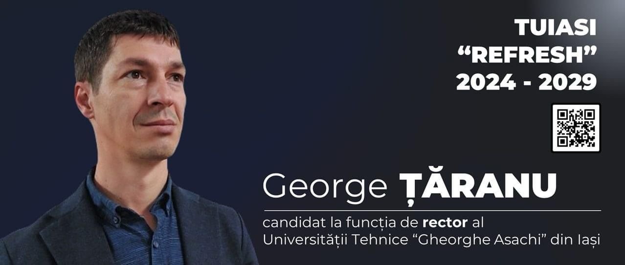  Rectorul TUIAȘI actual are un contracandidat la viitoarele alegeri: șef lucrări George Țăranu
