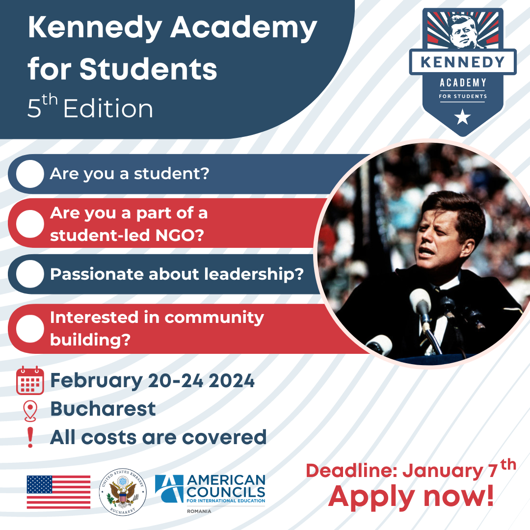  Program pentru studenţi sponsorizat de Ambasada SUA