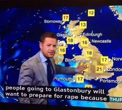  Gafă marca BBC: i-a sfătuit pe cei care merg la Glastonbury să se pregătească pentru „viol”