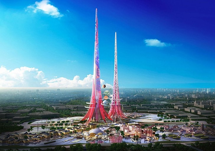  VIDEO China contruieşte CEL MAI ÎNALT turn din lume: Turnul roz Phoenix va depăşi RECORDUL deţinut de Burj Khalifa
