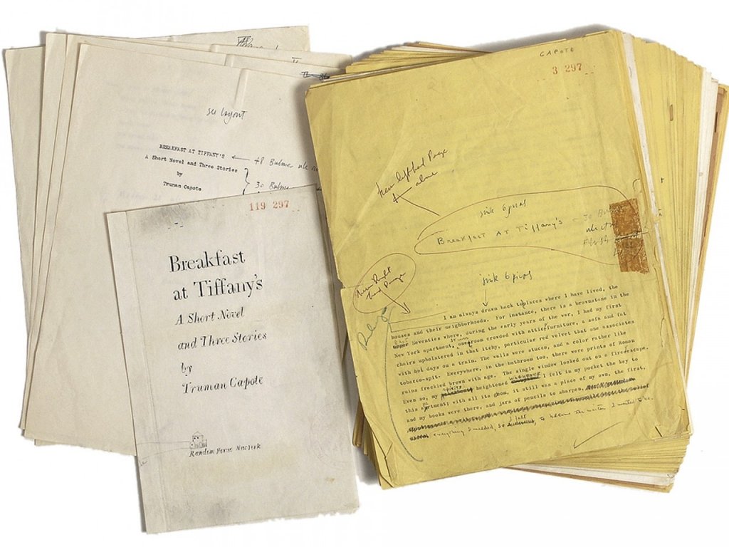  Manuscrisul romanului „Mic dejun la Tiffany”, estimat la 250.000 de dolari