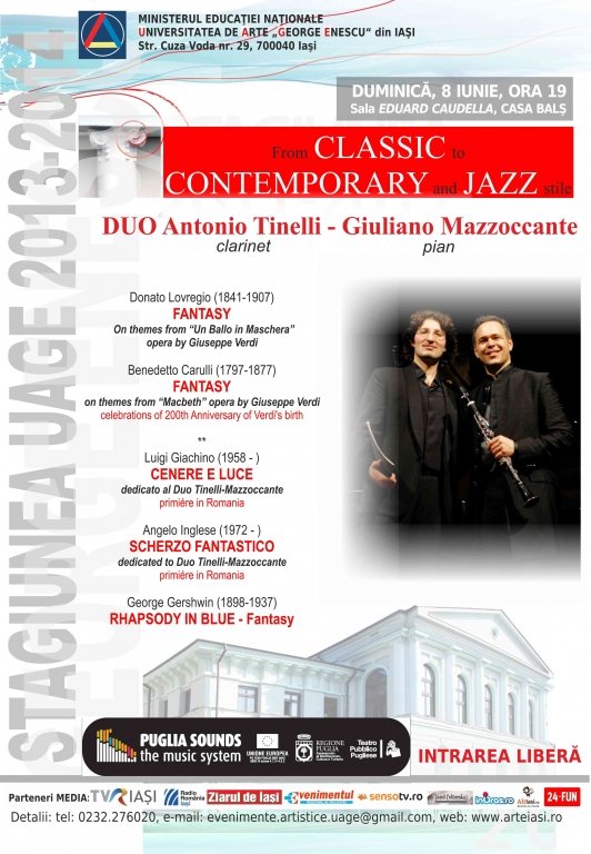  Recital de clarinet si pian DUO TINELLI – MAZZOCCANTE (Italia)