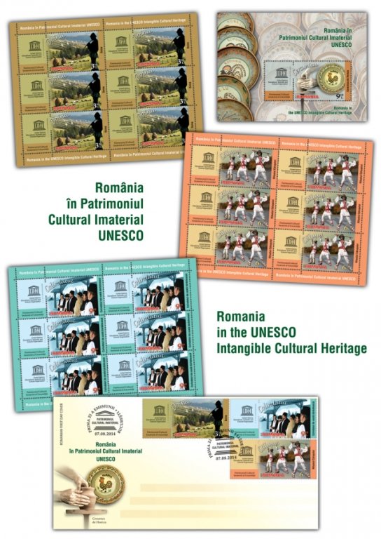  Bucuria filateliştilor: Obiceiuri traditionale romanesti din patrimoniul UNESCO, ilustrate pe marci postale
