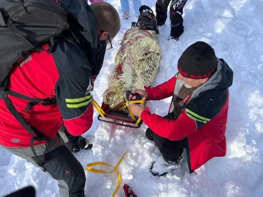  Salvamontiştii din Gheorgheni au intevenit la un accident de snowmobil