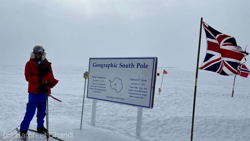  Britanica Harpreet Chandi a doborât recordul de traversare a Antarcticii pe schiuri