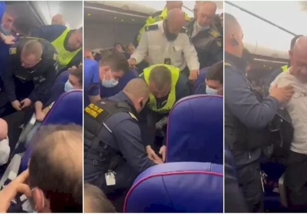  Român condamnat la închisoare după ce a făcut scandal într-un avion pe ruta Otopeni-Copenhaga determinând aterizarea de urgență