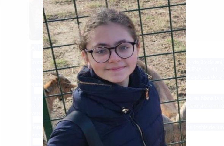  AȚI VĂZUT-O? Elevă de 11 ani din Holboca a plecat de la școala din comună și nu s-a mai întors acasă (UPDATE)