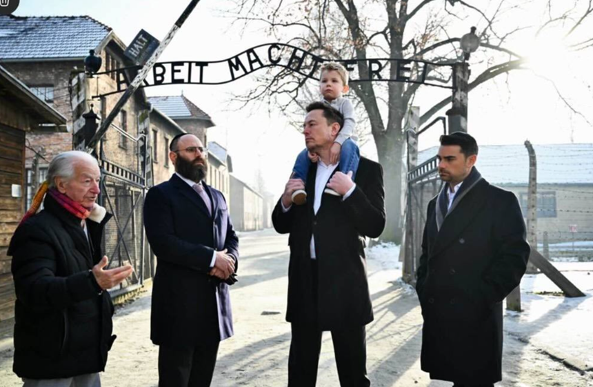  Elon Musk vizitează lagărul Auschwitz-Birkenau înaintea Zilei Holocaustului