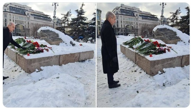  Ambasadorul României la Moscova a depus o coroană de flori la Piatra Solovetsky, pentru a omagia moartea opozantului rus Alexei Navalnîi