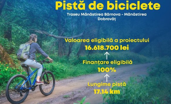 A fost aprobat proiectul pistei de biciclete prin pădure între mănăstirile Bârnova şi Dobrovăţ. Pot începe licitaţiile de execuţie