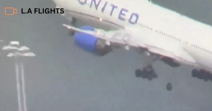  VIDEO  Momentul în care un avion Boeing și-a pierdut o roată după decolare