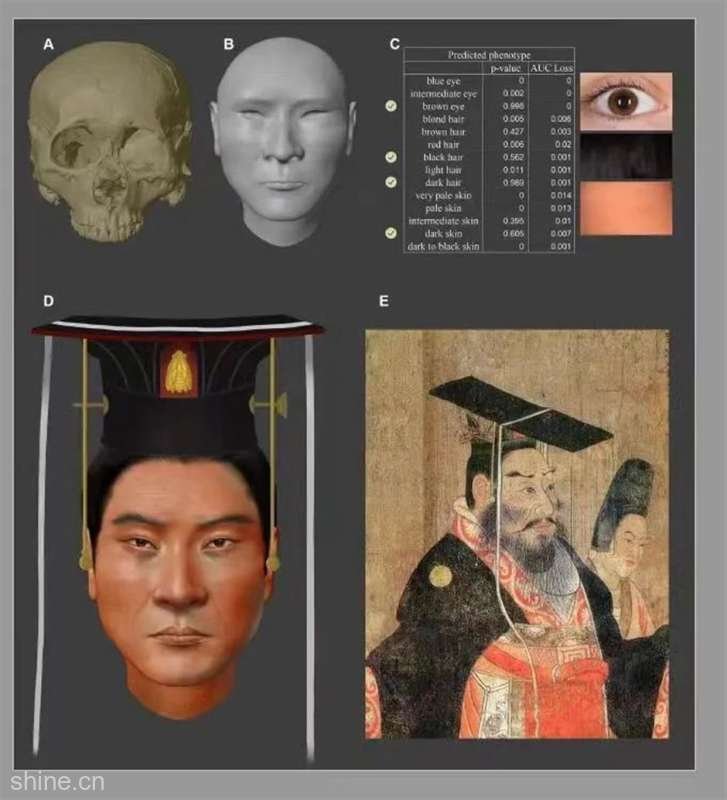  Profilul unui împărat chinez din Antichitate, recreat cu ajutorul analizelor genetice