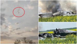 VIDEO Un bombardier strategic Tu-22 s-a prăbușit în Rusia. Ucrainenii susțin că ei l-au doborât, rușii spun că a fost o problemă tehnică