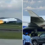 VIDEO Un nou incident cu Boeing. Un motor a luat foc când avionul decola de pe pistă